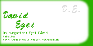 david egei business card