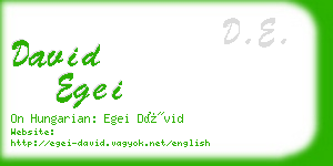 david egei business card